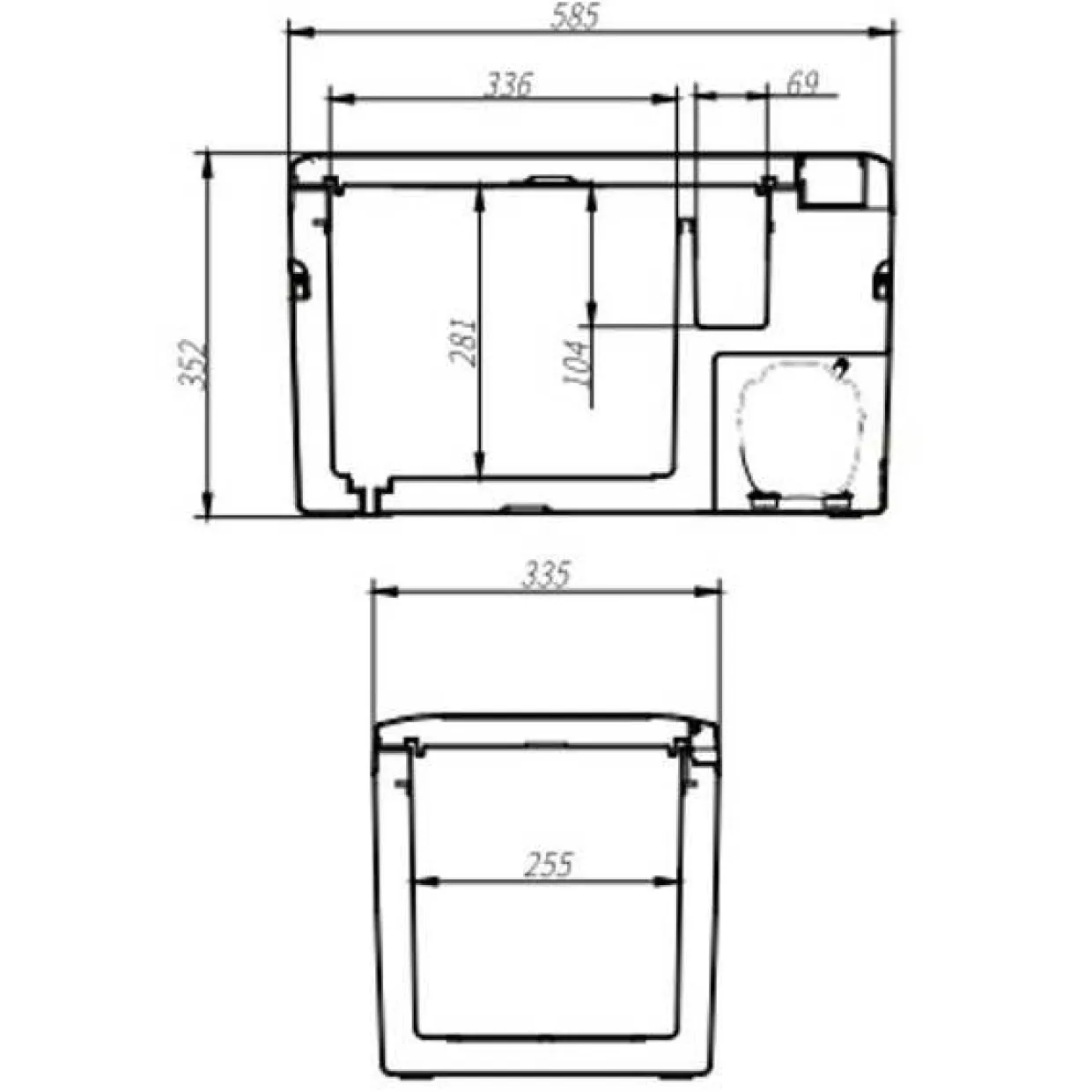 25 L 12/24 V 230 V Kompressor Med Frysfack