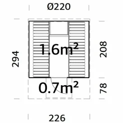 Anita 6,4 m² Byggsats i Trä