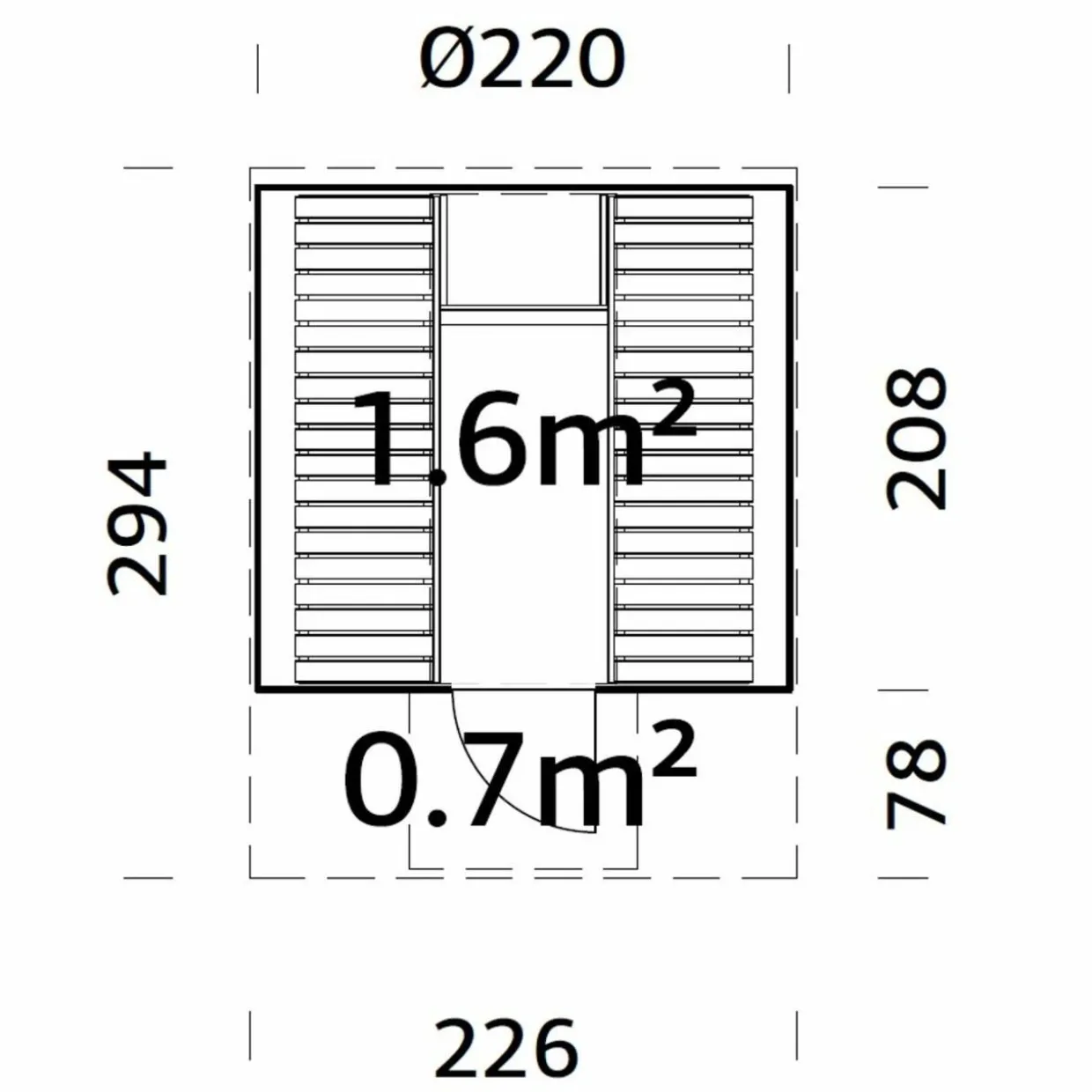 Anita 6,4 m² Byggsats i Trä