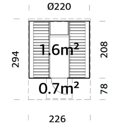 Anita 6,4 m² Byggsats i Trä