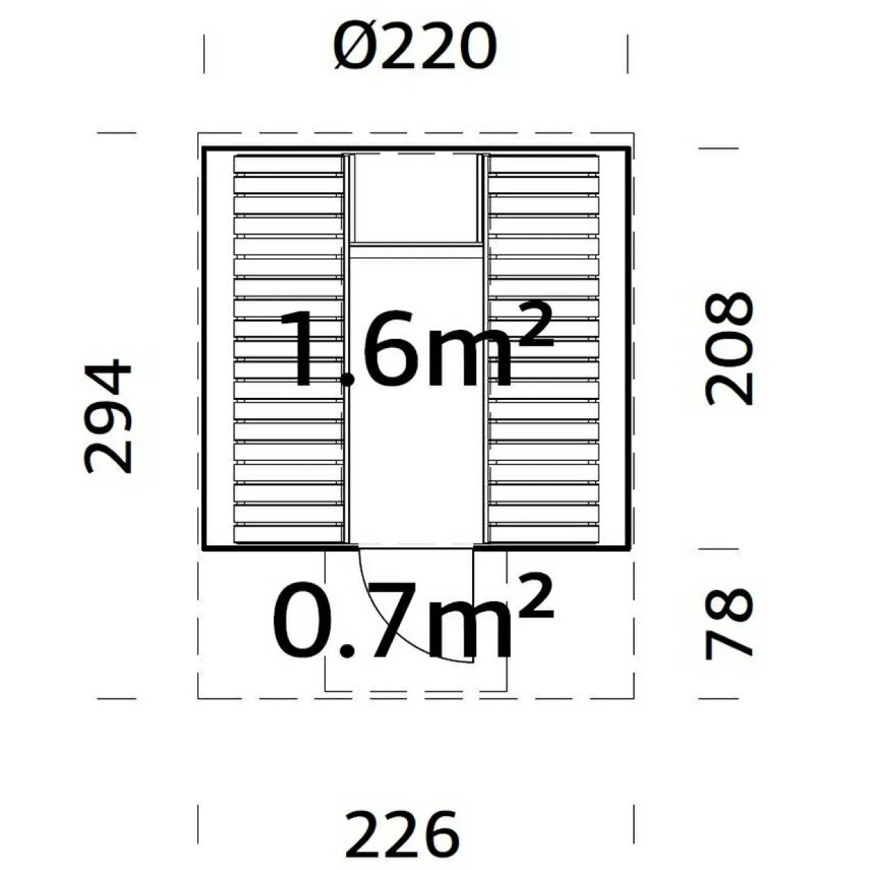 Anita 6,4 m² Byggsats i Trä