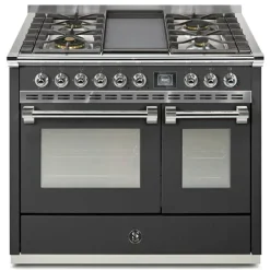 Ascot Combi-Steam Svart 100 cm med BBQ och Ångfunktion