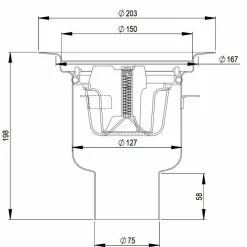 Balder 75 R Nood Ø150 mm