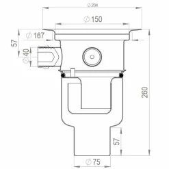 Baldex 75 P Ø150 mm