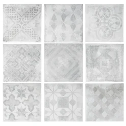 Betonepoque Vit/Grå Mix 20x20 cm