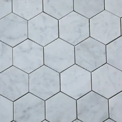 Bianco Carrara C Hexagon Polerad 5x5 cm