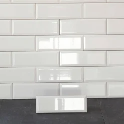 Biselado Blank Vit 10x30 cm