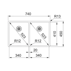 Box BXX 220/34-34 Manuell Rostfri Dubbla Hoar