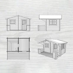 Bräska 10 m² Fristående Bastuhus med Altan & Sadeltak
