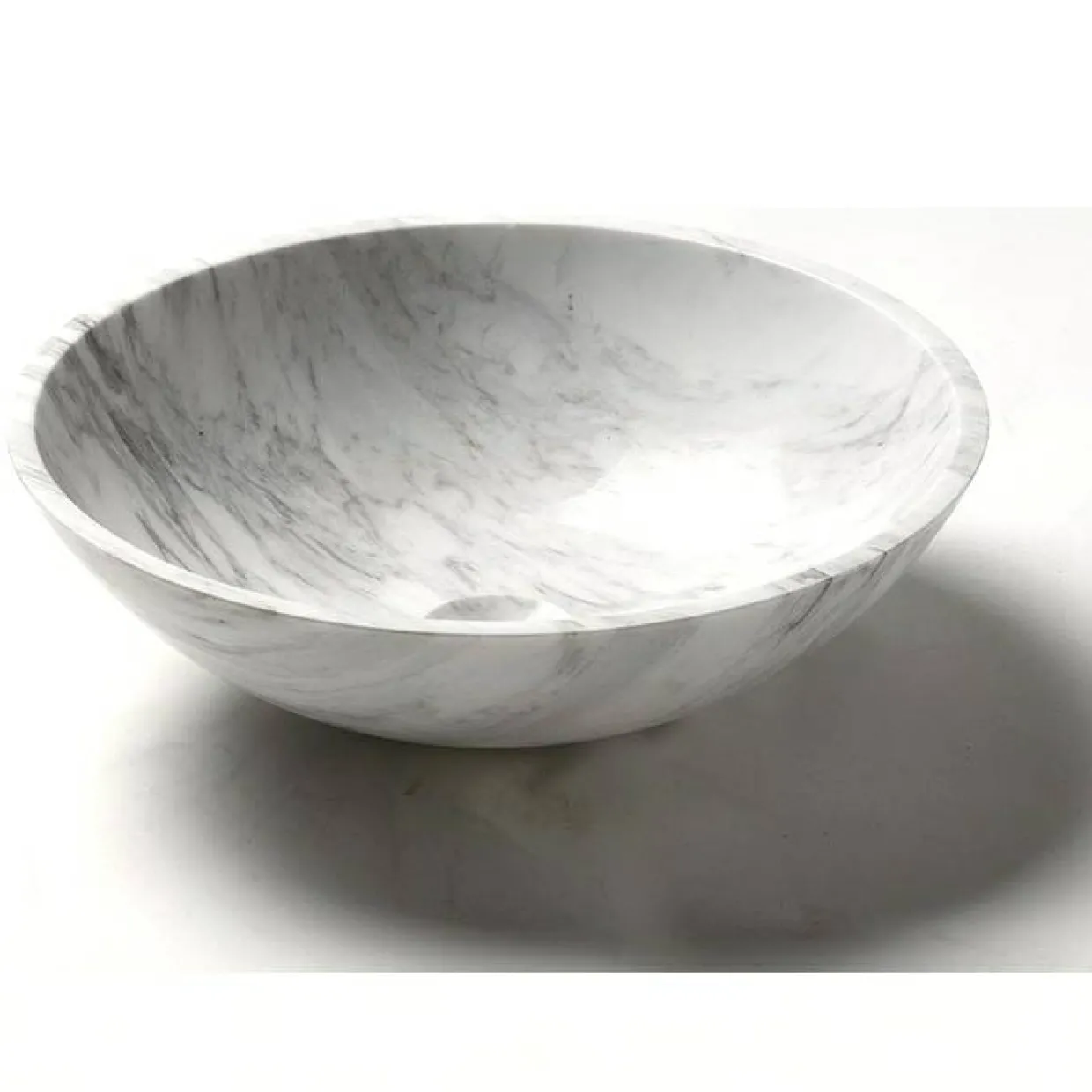 Carrara Slipad Rund