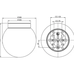 Classic Glob 300 Opal IP44 E27