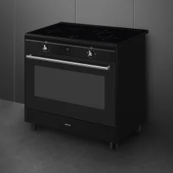 CX91IMBL Svart 90cm med Varmluft och Timerfunktion