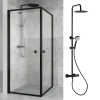 Duschhörn Empire Linjeglas 900x900 med Takduschset Imo 160 cc