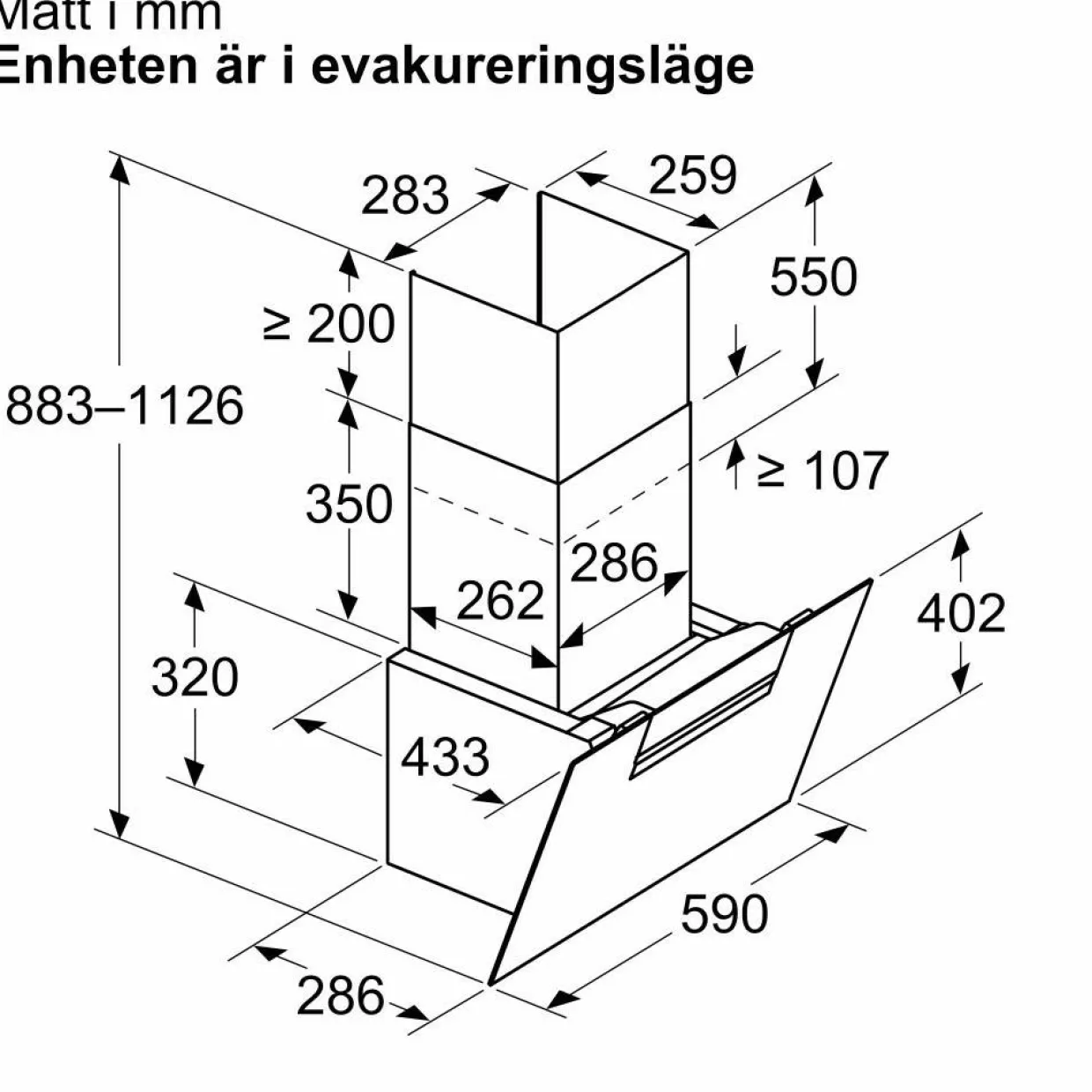 DWK67FN60 Serie 4 Vägghängd 60 cm Svart med WiFi