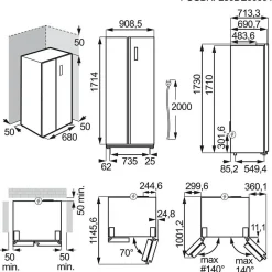 EAI6HD57U0 Rostfri med Is- och Vattendispenser