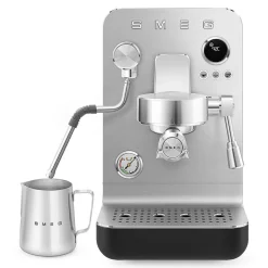 EMC02BLMEU Minipro Manuell Svart med Mjölkskummare
