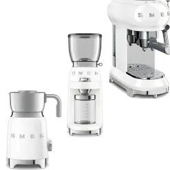 Espressobryggare, Kaffekvarn & Mjölkskummare