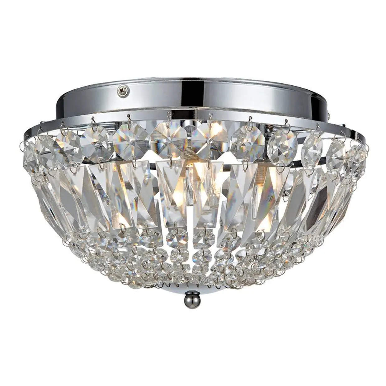 Estelle Dimbar Taklampa Kristall & Metall