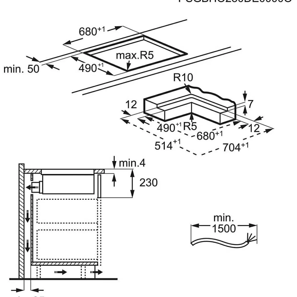GCH74B01CB med Integrerad Fläkt Med Automatisk Styrning