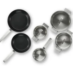 HEZ9SE040 Set 4 st Rostfria Kastruller & Stekpannor