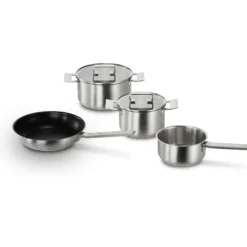 HEZ9SE040 Set 4 st Rostfria Kastruller & Stekpannor