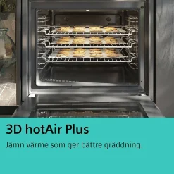 iQ300 HB234ABS3F + BF523LMB1 Rostfri med 3D hotAir Plus och ecoClean