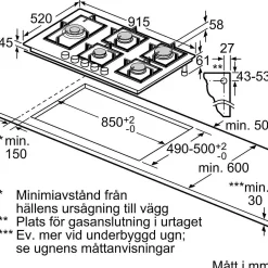 iQ700 med stepFlame Svart 90cm med Smart Uppkoppling