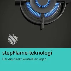 iQ700 med stepFlame Svart 90cm med Smart Uppkoppling