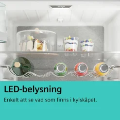 KS36VVXDP iQ300 Black Steel med LED-belysning