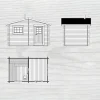 Laisa 10 m² Fristående Bastuhus med Sadeltak & 2-glas Fönster