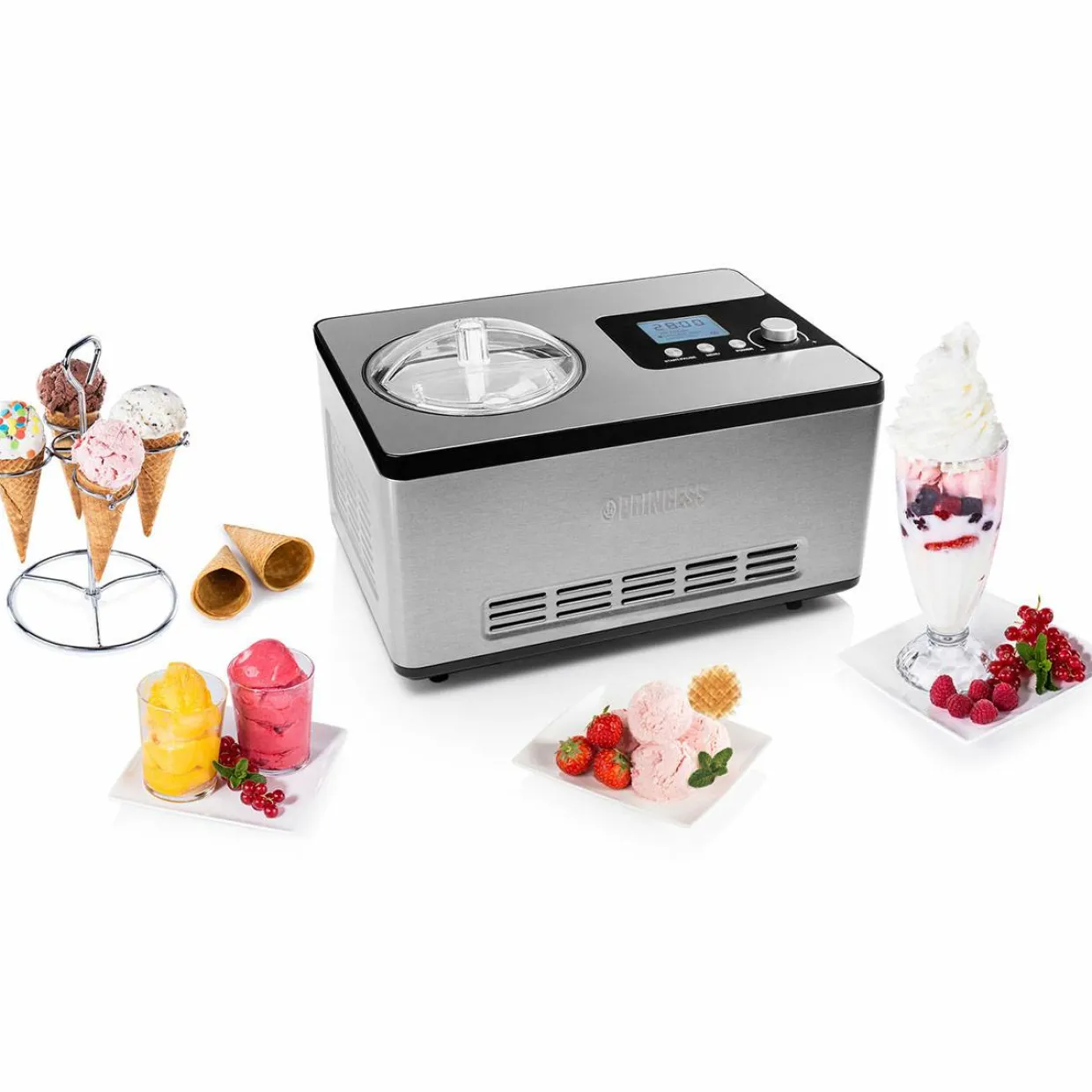 LCD Helautomatisk med Inbyggd Kompressor 2L