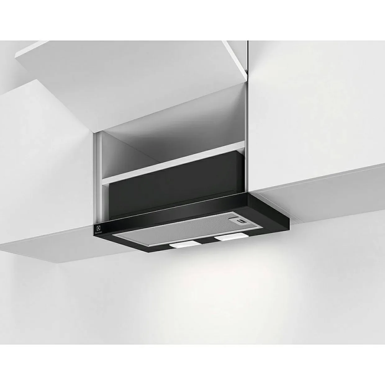 LFP326FB Svart 60 cm med LED-belysning