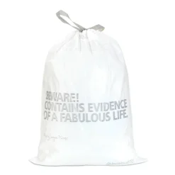 40/50/60L Vit Plastpåse med Knytband