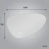 med LED-Belysning 120x75 cm