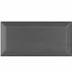 Metro Biselado Matt Svart 7,5x15 cm