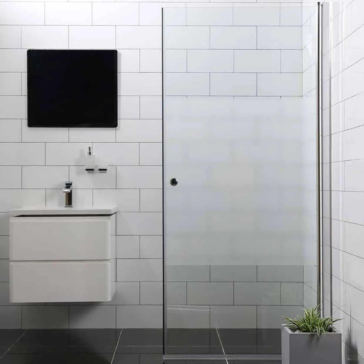 Mångsidig Rak Dörr Delvis Frostat Glas