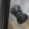 Mångsidig Rak Vägg Klar glas + Rak Dörr Mellan Vägg Svart