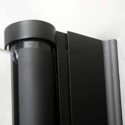 Mångsidig Rak Vägg Klar glas + Rak Dörr Mellan Vägg Svart