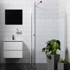 Mångsidig Rak Vägg + Rak Dörr Delvis Frostat Glas
