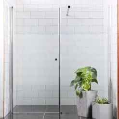 Mångsidig Rak Vägg + Rak Dörr Mellan Vägg Delvis Frostat Glas