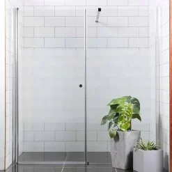Mångsidig Rak Vägg + Rak Dörr Mellan Vägg Delvis Frostat Glas