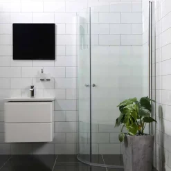 Mångsidig Rund Dörr 45° + Rund Dörr 45° Delvis Frostat Glas