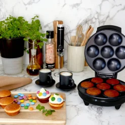 Muffin Maker 7 Muffins Ceramic 700W Svart