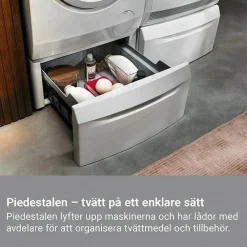 M1WYHPE3 med Utdragbarlåda för Tvättmaskin och Torktumlare