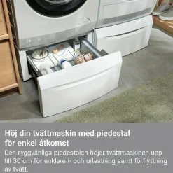 M1WYHPE3 med Utdragbarlåda för Tvättmaskin och Torktumlare