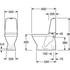 Nautic 1500 Hygienic Flush för Skruv