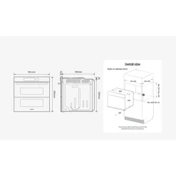 NV7000B Serie 5 Svart med Varmluft och Pyrolytisk Rengöring