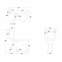 P12 Förhöjd 440 mm Med Mjukstängande Sits