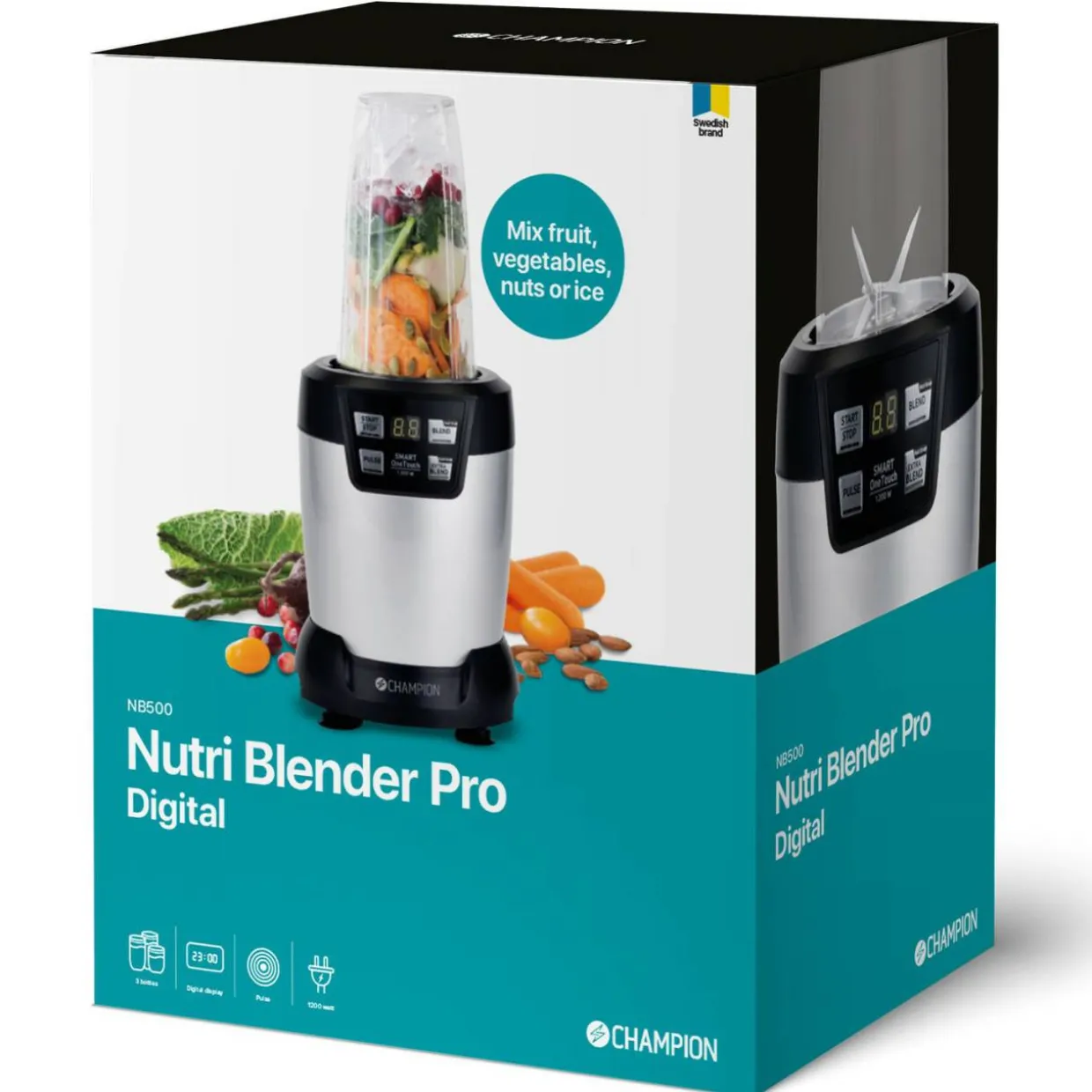 Pro Digital 1200W NB500 Svart/Silver