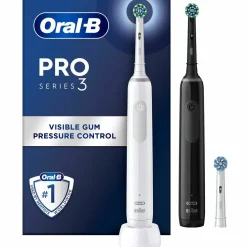 Pro3 Duo Black/White med Timerfunktion & 3 Borsthuvuden